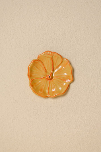Porte-encens en céramique Hibiscus