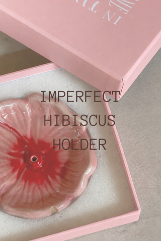 Imperfect Sunset Red Hibiscus Incense Holder